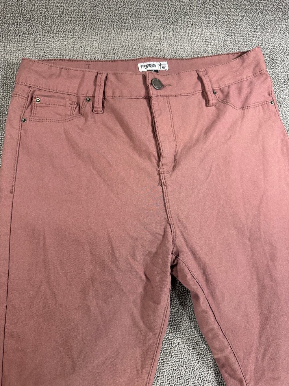 YMI Men's XL Mauve Pink Jeans Straight Leg Stretch Denim Pants Y2K